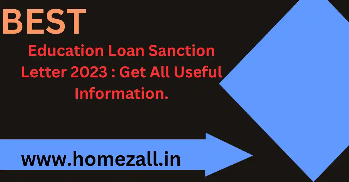 Education Loan Sanction Letter